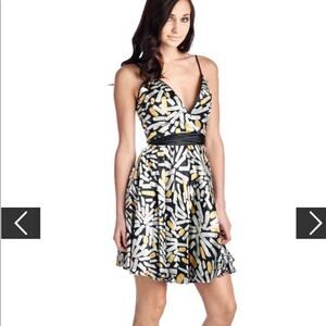 Interlude Couture Collection Fit & Flare Mini Dress Black White Cocktail Size M